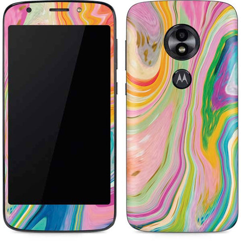Etta Vee Rainbow Marble Moto E5 Play Skin